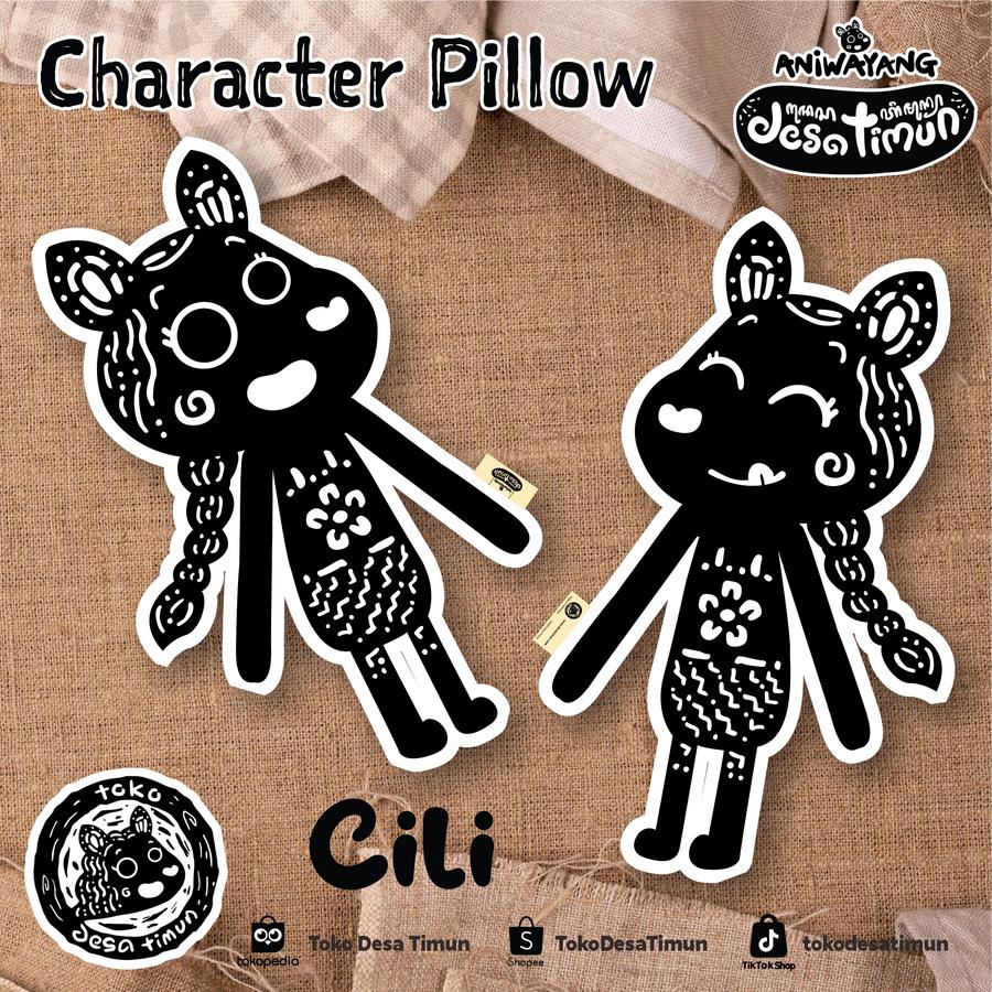 Image 3 for Boneka Bantal Karakter (Cila, Cili, Cilo, Ayam, Kodok) - Cila Full Body image