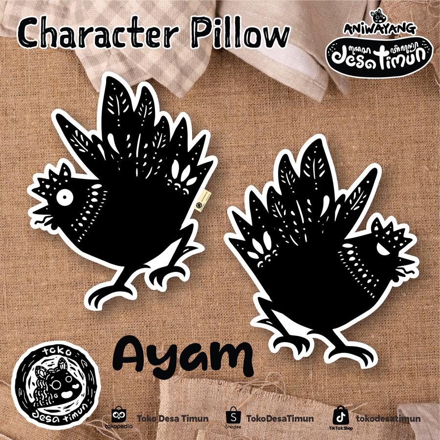Image 6 for Boneka Bantal Karakter (Cila, Cili, Cilo, Ayam, Kodok) - Cila Full Body image